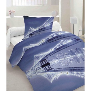 Lenjerie de pat, Bridge 3D Print, 160x200 cm, 100% bumbac Lenjerie de pat, Bridge 3D Print, 160x200 cm, 100% bumbac