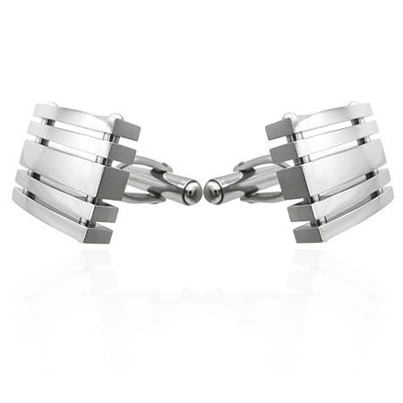 Butoni inox dreptunghiulari - BeSpecial Argintiu