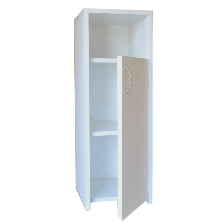 Sifonier baie Mini Adas, alb, 30x30x85cm, set de montaj inclus