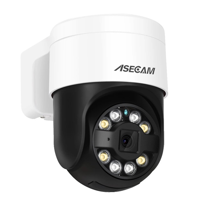 Camera de supraveghere, Asecam, 8MP, detectie avansata a fetelor, 2.8mm, IP67