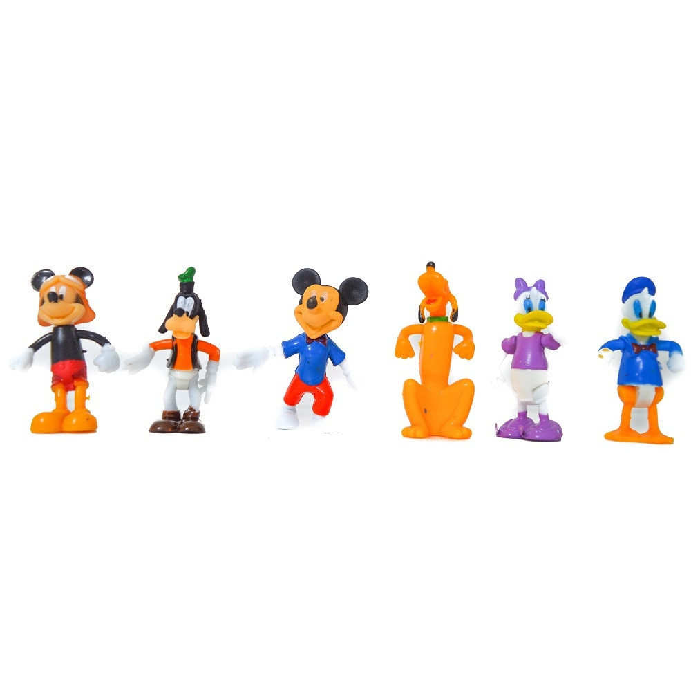 Set 6 figurine Minnie, Mickey, Pluto, Goffy, Donald Duck