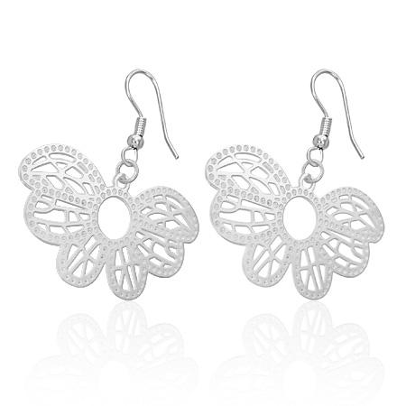 Cercei otel inox cu fluturasi