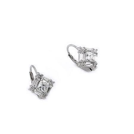 Cercei eleganti argint 925 rodiat cu zirconii - Be Elegant