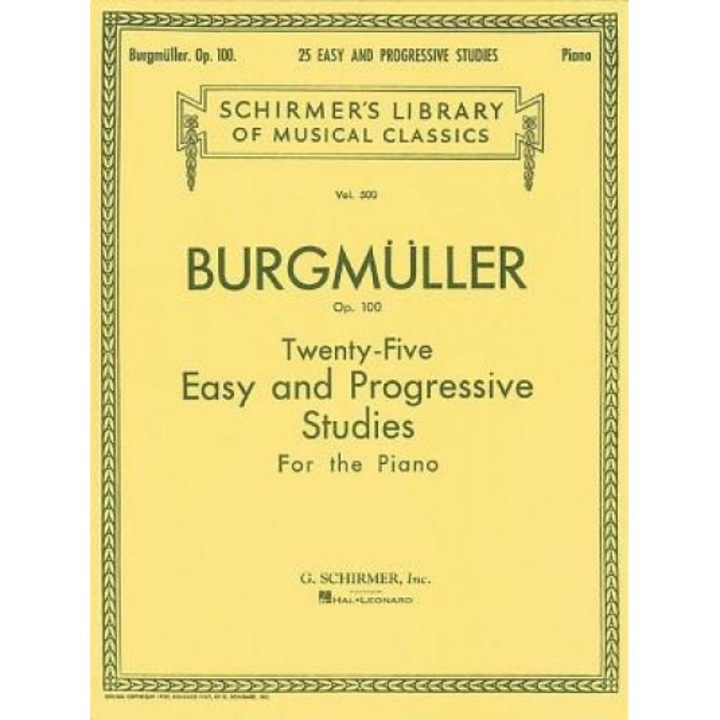 Twenty-Five Easy and Progressive Studies for the Piano, Op. 100: Piano Solo, Burgmller Friedrich