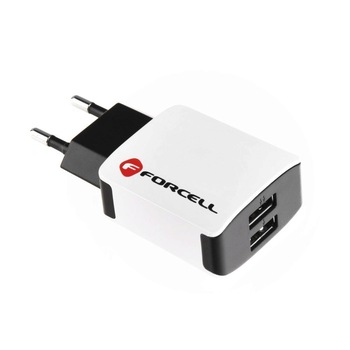 Incarcator Retea Forcell Universal USB*2, 2 Amperi, Alb Incarcator Retea Forcell Universal USB*2, 2 Amperi, Alb