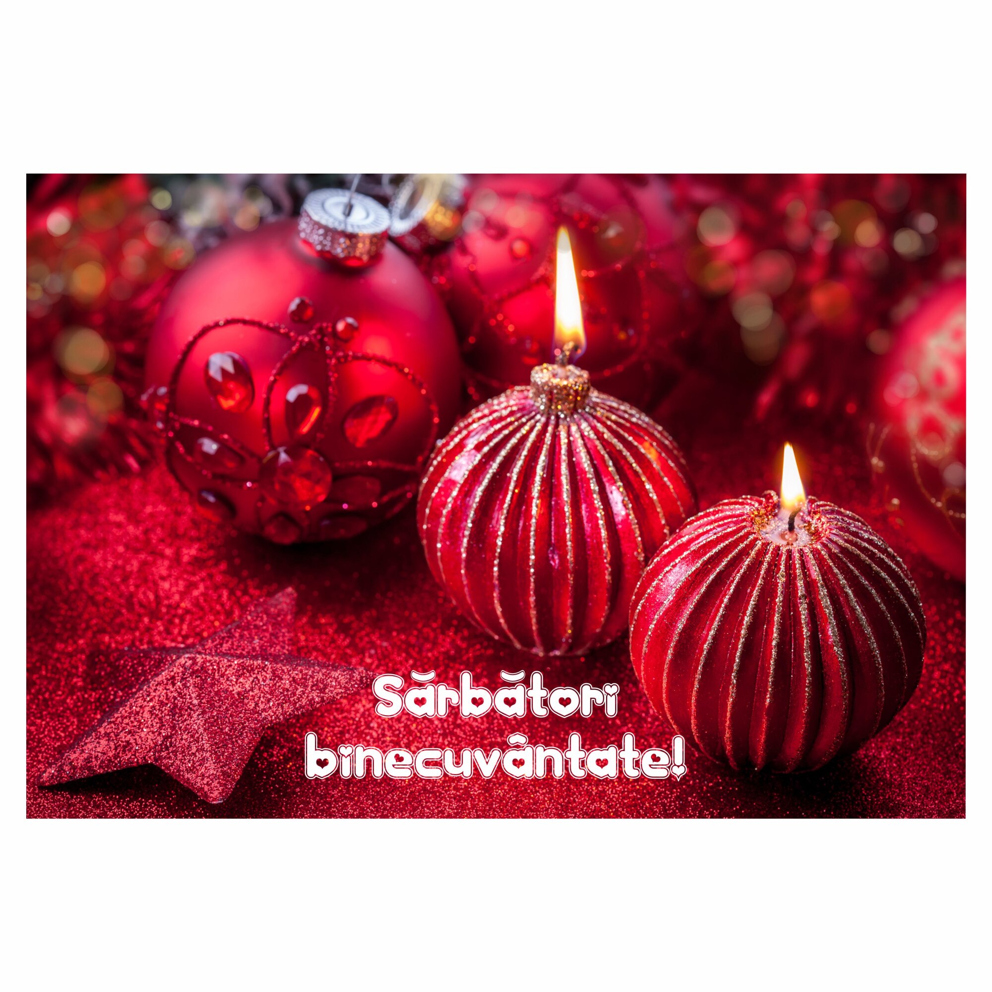 Felicitare Zoltyd Craciun lumanari rotunde