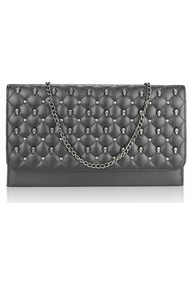 Geanta plic neagra din piele ecologica Leesun, de dama, LSE00218