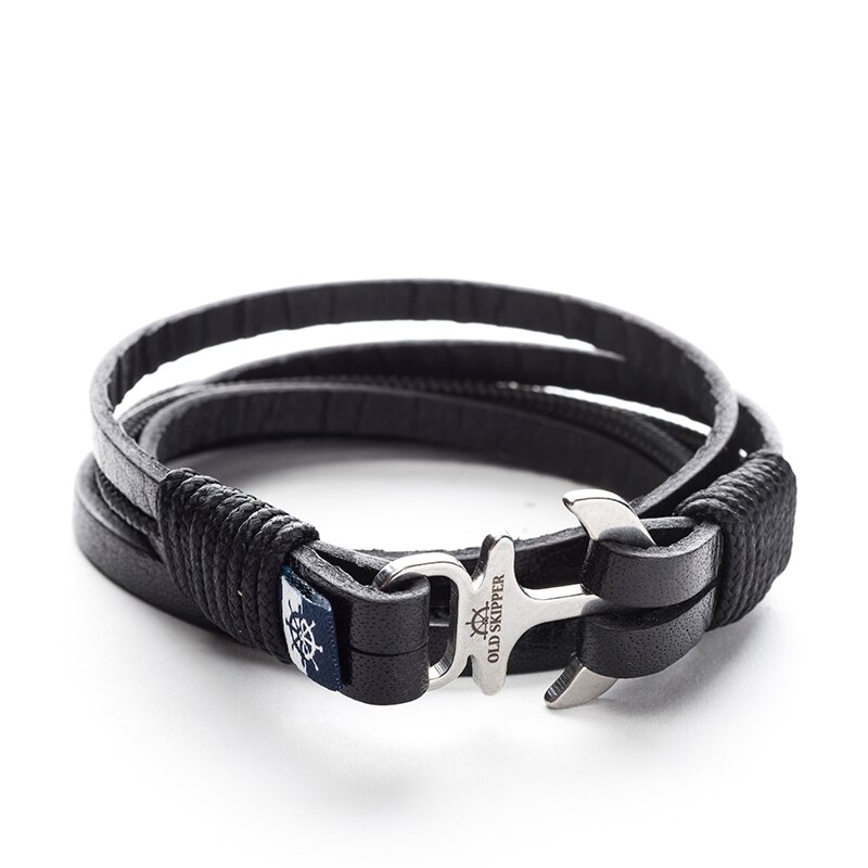 Bratara Old Skipper, din piele naturala, unisex, RYKER