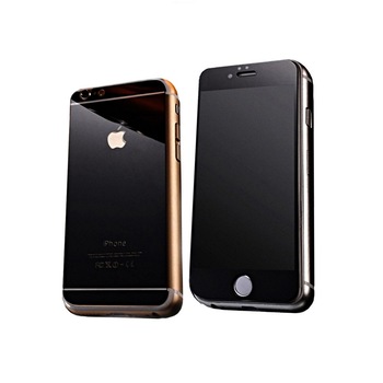 Set fata si spate folie protectie sticla temperata securizata tip oglinda mirror iPhone 6 PLUS / 6S PLUS (5.5 inch) Black Set fata si spate folie protectie sticla temperata securizata tip oglinda mirror iPhone 6 PLUS / 6S PLUS (5.5 inch) Black