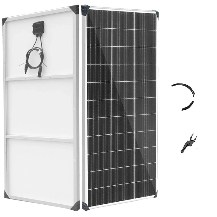 Panou solar, 300W, set 2 bucati, dimensiuni 1600x560x25mm, eficienta 19.5%, greutate 2.78kg