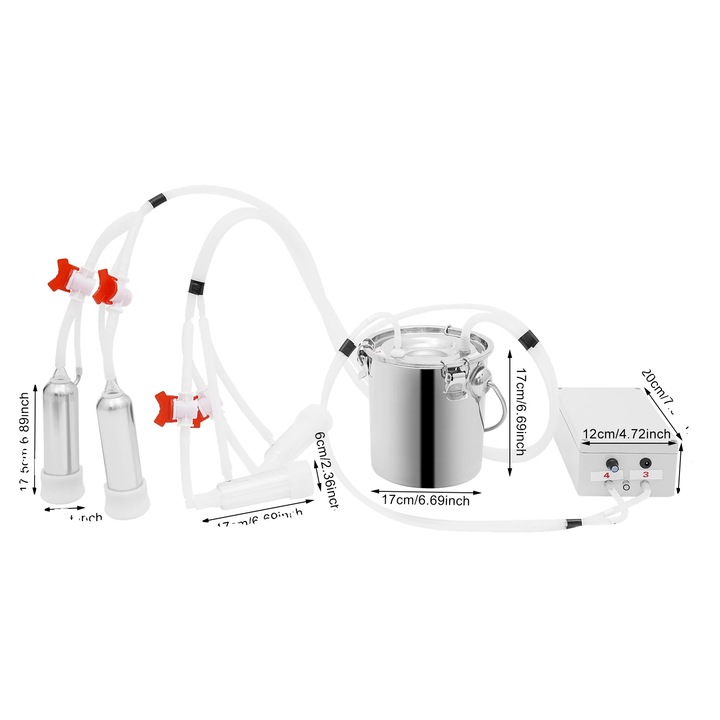 Mulgatoare, 3L, tehnologie de vid pulsator, constructie din otel inoxidabil