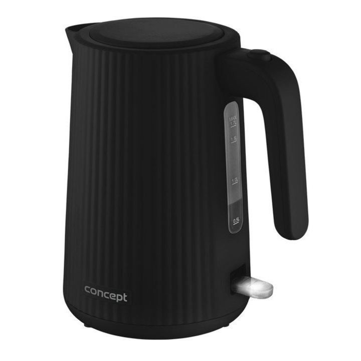 Fierbator Concept 1,7L RK2391, design negru, sistem de siguranta triplu