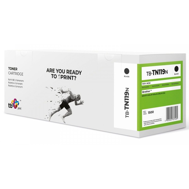Lézer nyomtató toner TB Print TN119, kompatibilis Brother HL-L1230w, 100% új, fekete