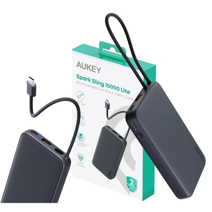 AUKEY PB-Y53P USB kábel, 1m, fekete