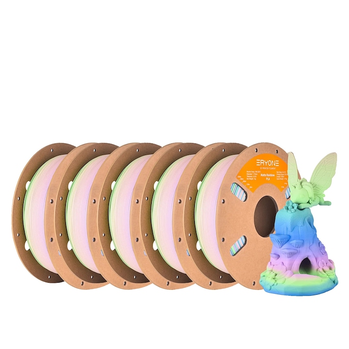 Set 5 role filamente PLA pentru imprimanta 3D Eryone, 1.75mm, total 5KG