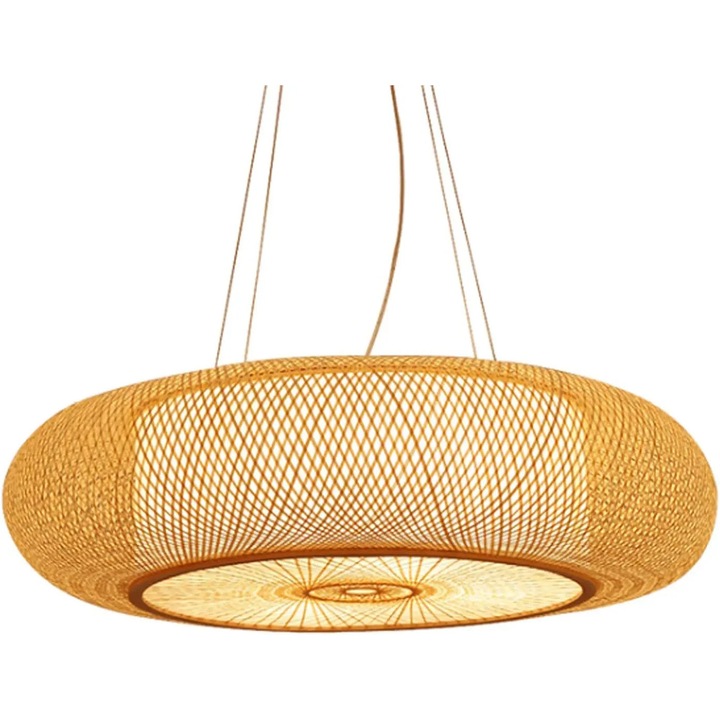 Лампа от естествен бамбук, елегантен дизайн, 50см, без крушка (Е27)