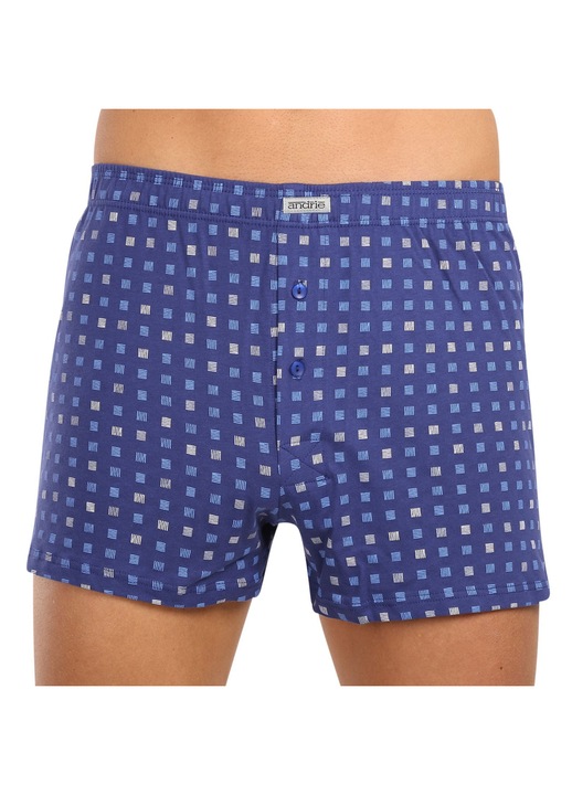 Pantaloni scurti barbatesti Andrie, albastru, material confortabil, L INTL