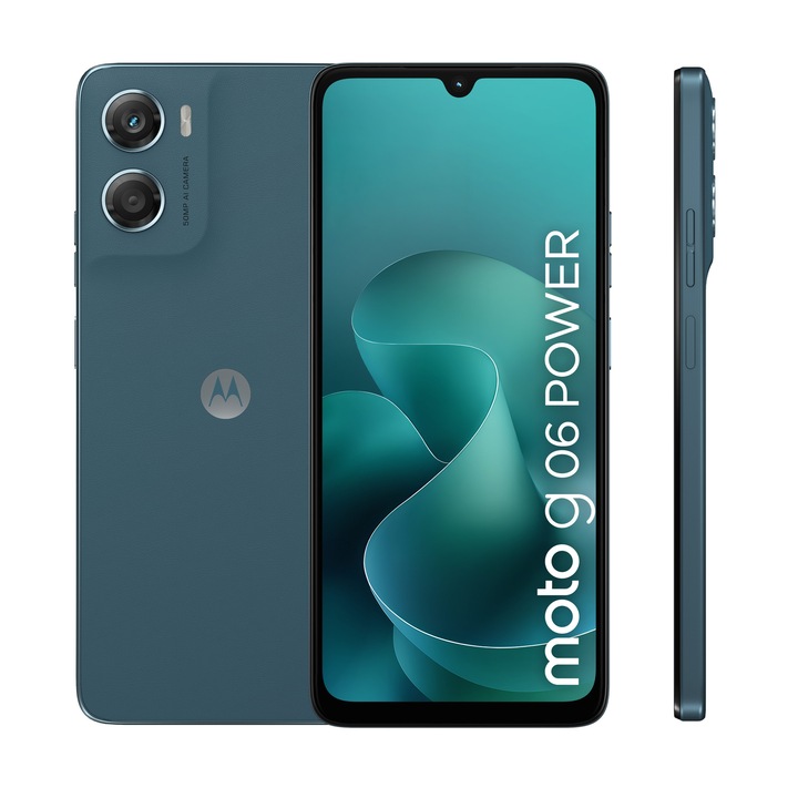 Смартфон Motorola moto g06 power, 6.88", 4GB RAM, 64GB, 7000mAh, Dual SIM, Син
