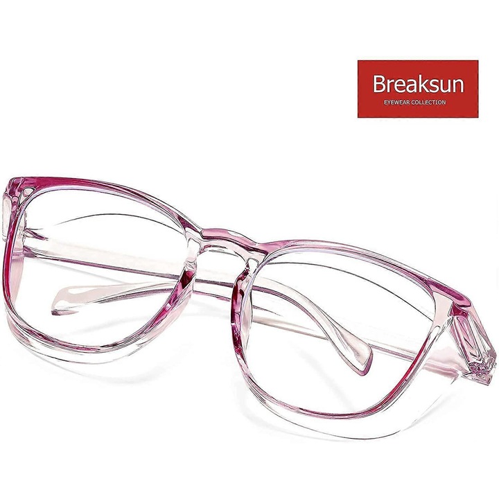 Ochelari de protectie, anti-fog, cu lentile transparente, cu protectie impotriva luminii albastre, 50mm