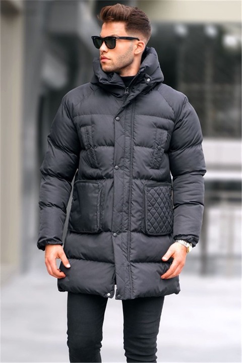 Férfi kabátok és mellények, Madmext, 334578, Fekete, M