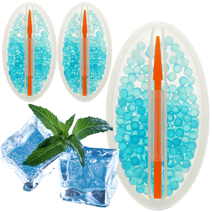 Set 300 bile mentolate pentru Tigari cu 3 Aplicatoare, Albastru, Luka