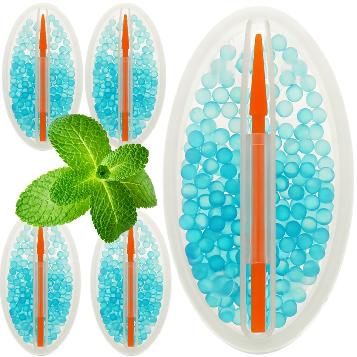 Set 500 bile aroma tutun, Luka, Cu aplicator, Menta