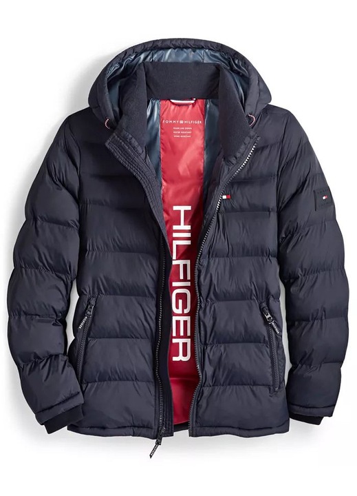 de iarna, Tommy Hilfiger, Puffer, albastra, Albastru