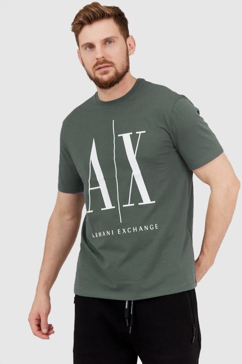 Мъжка тениска, ARMANI EXCHANGE, памук,, Зелен