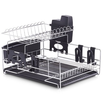 Scurgator vase Zeller, 2 etajr, Otel cromat, 49x40x29 cm Scurgator vase Zeller, 2 etajr, Otel cromat, 49x40x29 cm