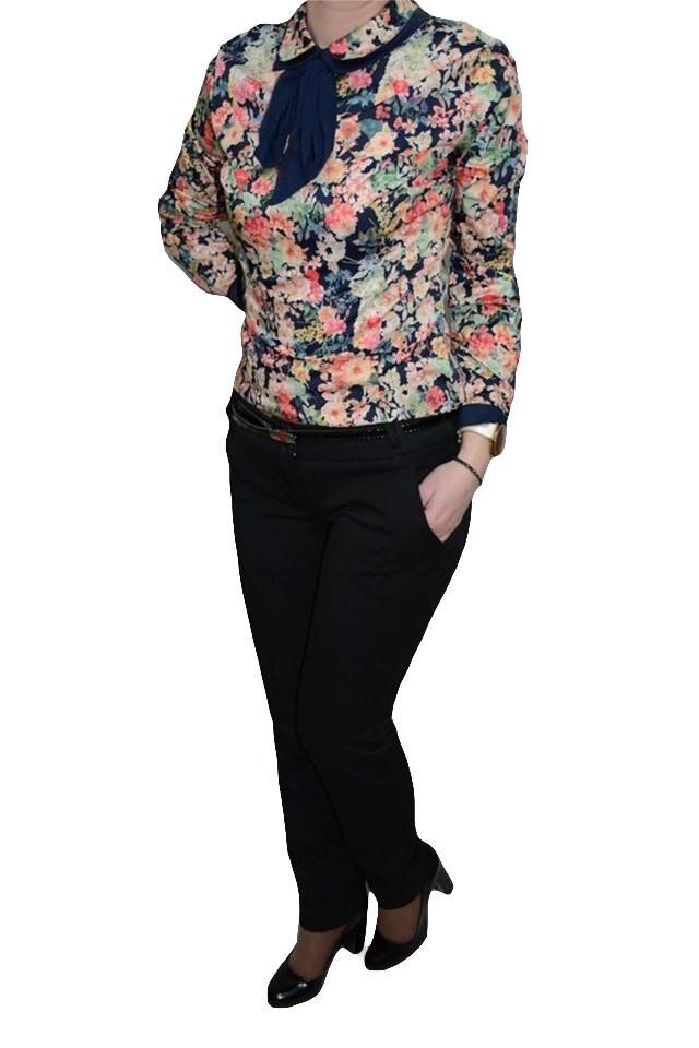 Pantaloni tineresc, insertii de cusaturi,croiala moderna,D&J Exclusive, Negru