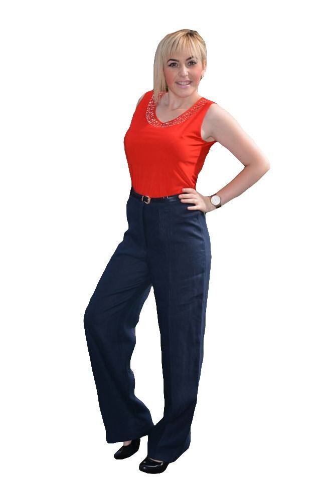 Pantaloni lungi , masura mare,D&J Exclusive, Albastru marin