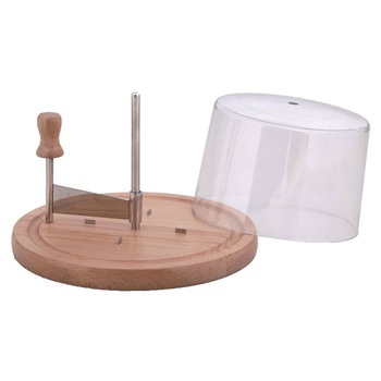 Feliator branzeturi Zeller din lemn/otel inoxidabil/plastic, 22 x 15 cm, Maro Feliator branzeturi Zeller din lemn/otel inoxidabil/plastic, 22 x 15 cm, Maro