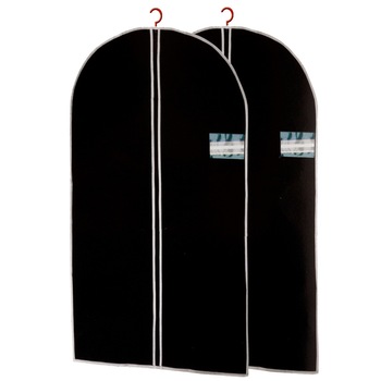 Set huse haine Emako, 2 buc, 150x60 cm, Negru Set huse haine Emako, 2 buc, 150x60 cm, Negru