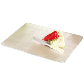 Tocator de bucatarie Zeller, 40 x 30 cm, Sticla, Transparent Tocator de bucatarie Zeller, 40 x 30 cm, Sticla, Transparent