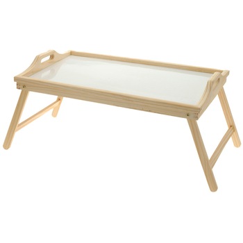 Tava servire mic dejun Home Styling Collection din lemn, 50 x 30 cm, Alb/Bej Tava servire mic dejun Home Styling Collection din lemn, 50 x 30 cm, Alb/Bej