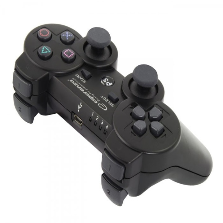 Геймпад Esperanza Marine, Bluetooth, PS3, 12 бутона, Вибрация, Черен