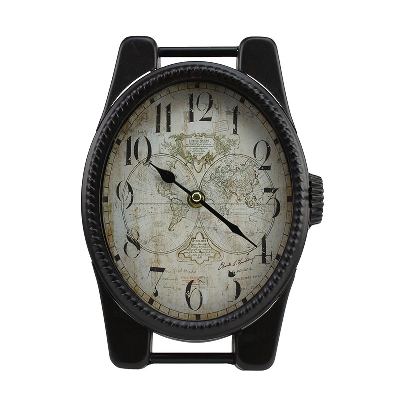 Ceas vintage de birou, ProCart, Quartz, cifre arabe, silentios, cadran oval, maro