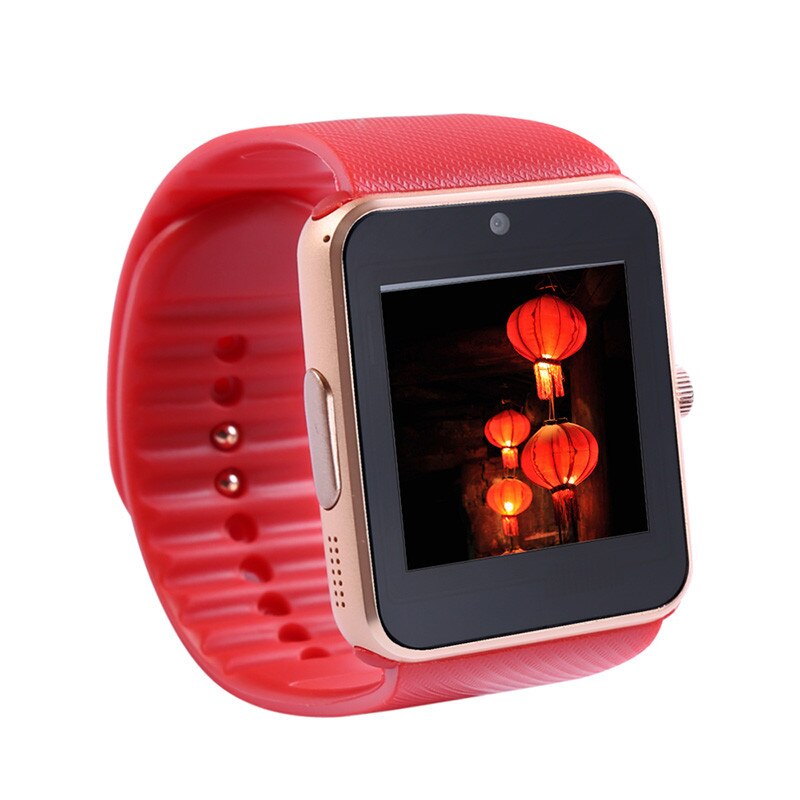 Ceas Smartwatch cu Telefon GTS 08™ PLUS, Camera, Cartela Sim, Apelare BT, Dual Core, Facebook, Pedometru, Slot Card, Rosu