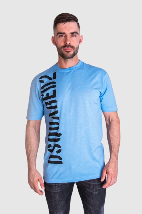 Ferfi polo, Dsquared2, kek, pamut - 69845, Kék