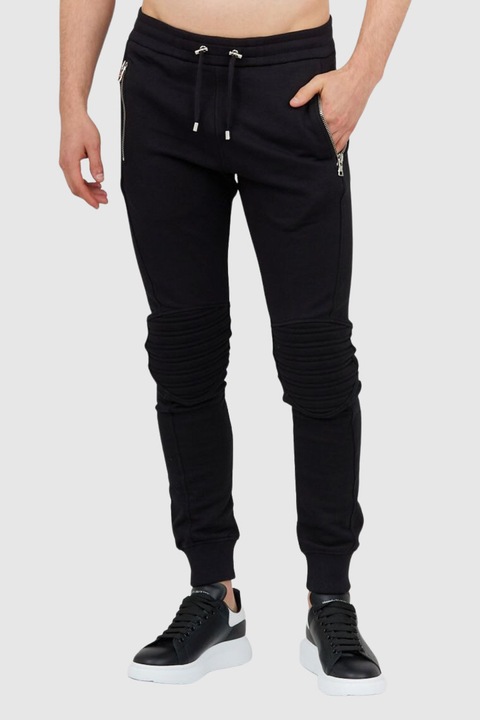Мъжки панталони, Balmain, черен, памук, 3XL INTL