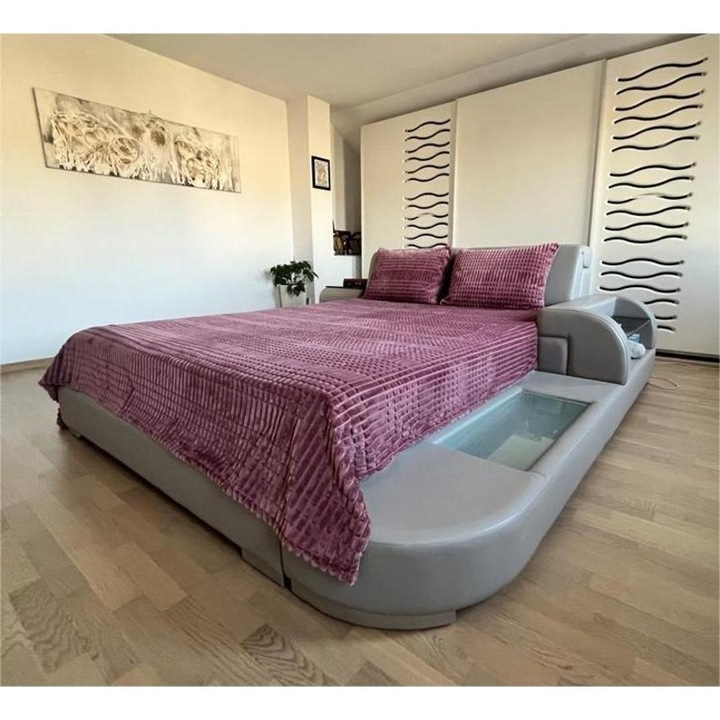 Кувертюра мерино, 230×240 см + 2 калъфки за възглавници 50×70 см, Plain, Dusty Pink