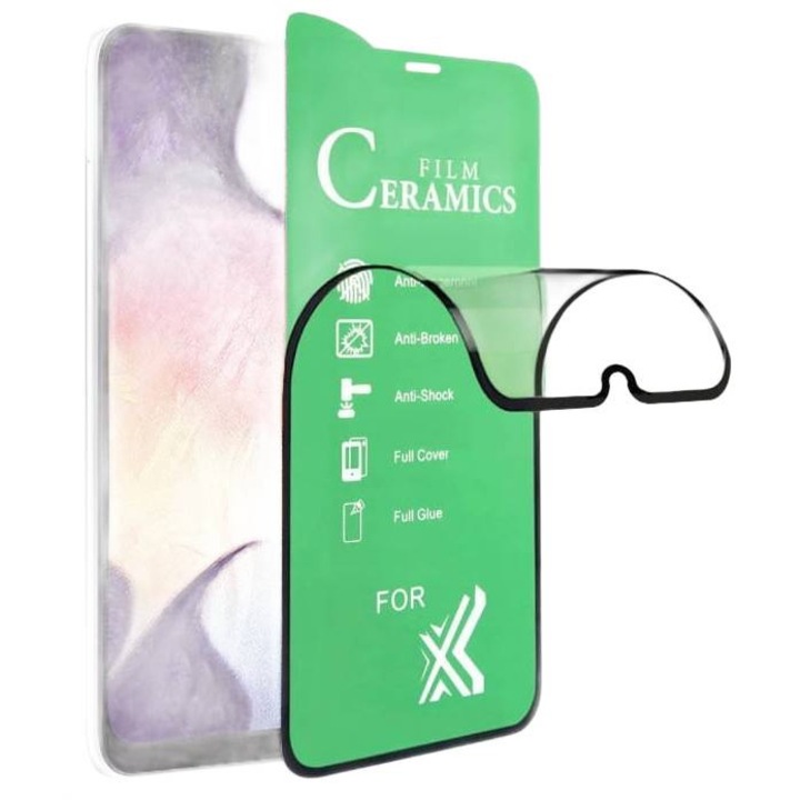 Folie protectie telefon, luka, sticla ceramica 9D, 0,33mm, transparent, pentru Samsung Galaxy A50 A30s A50s A30 A2