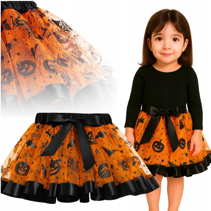 Fusta Tutu, Korbi, 25-35x30 cm, Material Tul, Croi Tutu Evazat, Inchidere Elastic In Talie, Marime Universala, Materiale De iialta Calitate, Portocalie