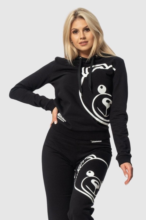 Hanorac dama ZUA1732 9011, Moschino, Bumbac, Negru, XS INTL