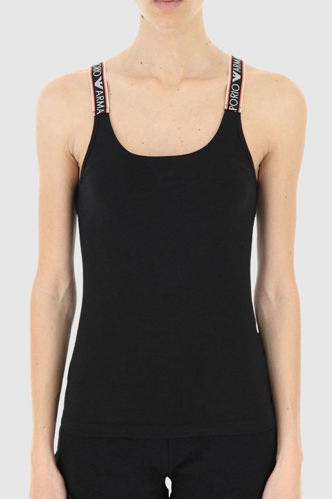 Майо дамски, Emporio Armani, Памук/Еластан, Черен, XS INTL