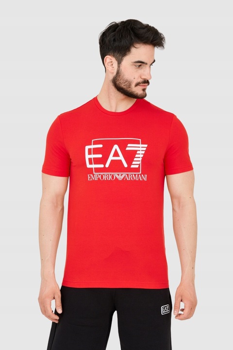 Tricou barbati, EA7, rosu, logo - 65875, Rosu