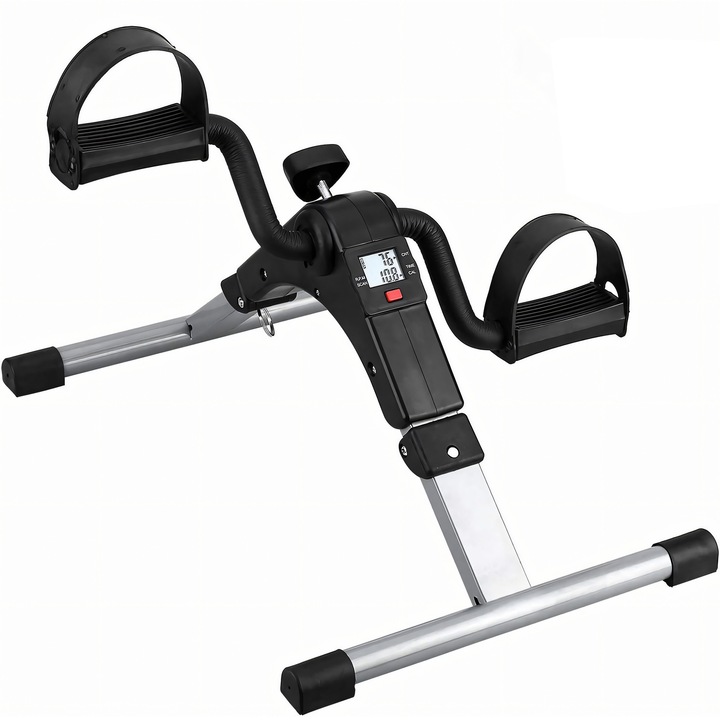 Възстановителен Велоергометър Retoo ActiveFit, Сгъваем, LCD Компютър, Черен, 48x41x32см