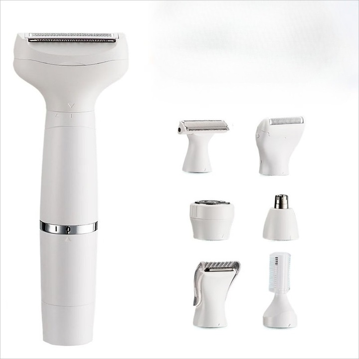 Nedves és száraz epilátor, 7 az 1-ben elektromos borotva, multifunkcionális orrszőrnyíró, szemöldökborotva, lábszőrtelenítő, cserélhető borotvapengékkel, vízálló női ápolókészlet és elektromos borotva