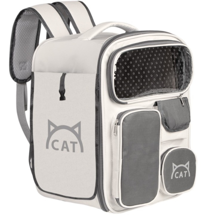 Rucsac pentru transport animale Furrever Friends, pana la 8kg, 31x27x42cm, ventilatie excelenta si confort maxim