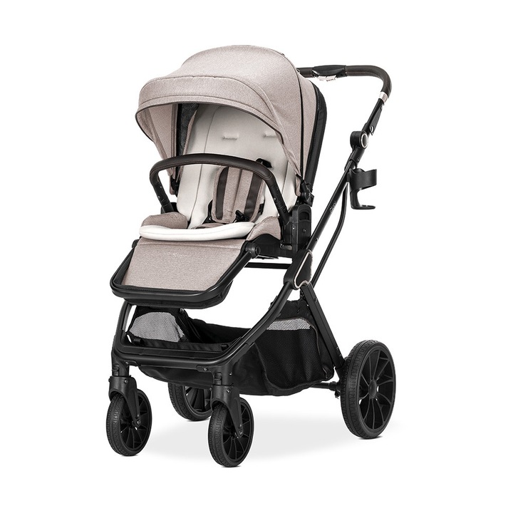 Детска Количка Lorelli Glory, 2 в 1, до 22кг., с кош за новородено, Beige